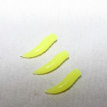 Künstliche Maden in fluo-gelb