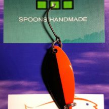 Spoon / Forellenblinker Premium Sandera08 in 3,5 gr. mit VMC- Einzelhaken in schwarz-orange