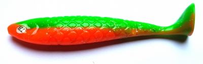 Turbo Bait Gummifisch In 8,5 Cm – Farbe: Grün/Orange