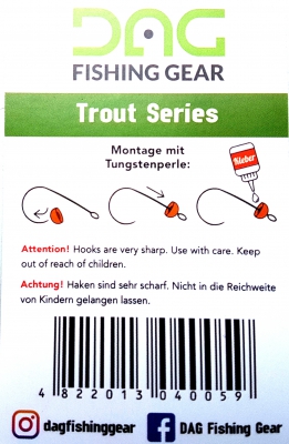 FishUp Haken für das ultraleichte Fischen mit Pupa und Tante - Größe: 6