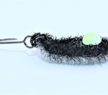 Jriya Afro Black Curly -Sonderedition- von God Hands / Japan-Spoon/Forellenblinker in 1,4 gr. - Farbe: schwarz/weiß mit grünem Salmon-Egg