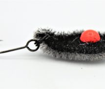 Jriya Afro Black Curly -Sonderedition- von God Hands / Japan-Spoon/Forellenblinker in 1,4 gr. - Farbe: schwarz/weiß mit rotem Salmon-Egg