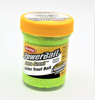 Berkley Powerbait Extral Scent Mit Glitter / Farbe: Chartreuse 50gr.- Glas