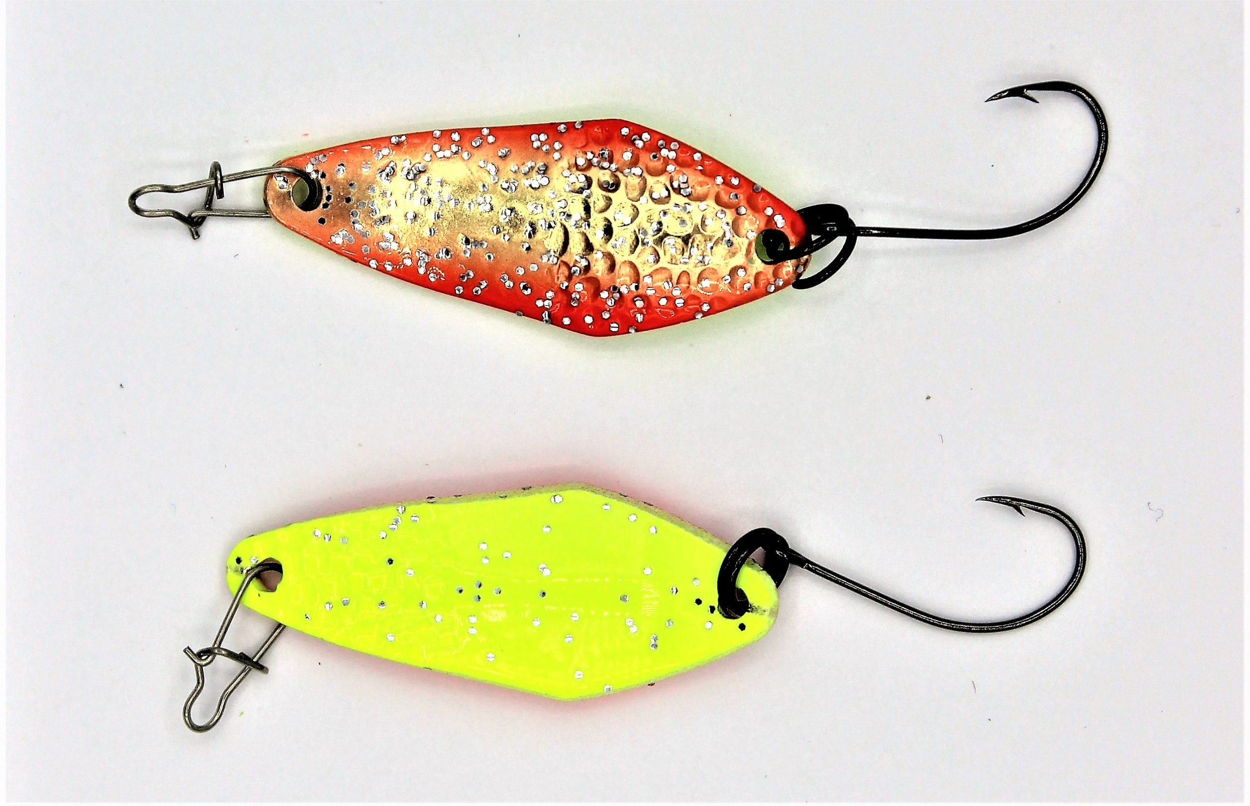 Paladin Trout Spoon Catcher L 3,5 Gr. Farbe: Gold-rot/ Fluo-gelb-glitter /UV-aktiv