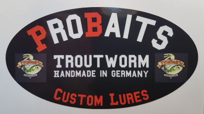 ProBaits Custom Lures Troutworm Mega Soft / Knoblauch- Flavour in 6,5cm Länge / Farbe: Turbo