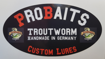 ProBaits Custom Lures Troutworm Mega Soft / Knoblauch- Flavour in 6,5cm Länge / Farbe: Mystica