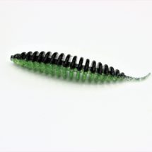 ProBaits Custom Lures Troutworm Mega Soft / Käse- Flavour In 6,5cm Länge / Farbe: Black Green