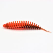 ProBaits Custom Lures Troutworm Mega Soft / Käse- Flavour In 6,5cm Länge / Farbe: Black Orange