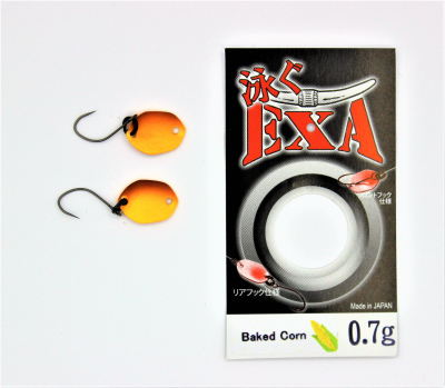 EXA Baked Corn Von God Hands / Japan-Spoon/Forellenblinker In 0,7 Gr. – Farbe: Orange-schwarz
