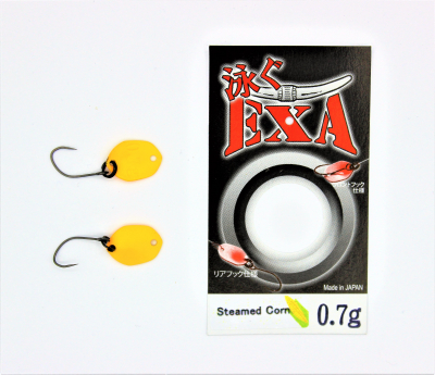 EXA Steamed Corn Von God Hands / Japan-Spoon/Forellenblinker In 0,7 Gr. – Farbe: Orange-grün