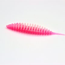 ProBaits Custom Lures Troutworm Mega Soft / Knoblauch- Flavour In 5 Cm Länge / Farbe: Pink Weiß