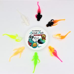 Boroda Baits Softbait Caligula / Mixed Colours mit Knoblauch- Aroma / Länge: 55 mm / Inhalt: 8 Stück