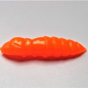 FishUp Pupa 1.2 mit Käsearoma - Softbait für Forelle und Barsch in 3 cm - Farbe: Hot Orange