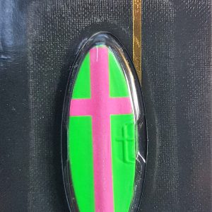 Praesten Classic CUSTOM PAINTED - Green-Pink Cross - Sonder-Edition Durchlaufblinker in 7 gr.