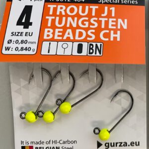 Gurza Jig- Haken Trout J3 BL - Special Series "Doppelschloss" in Größe 4 - mit Widerhaken