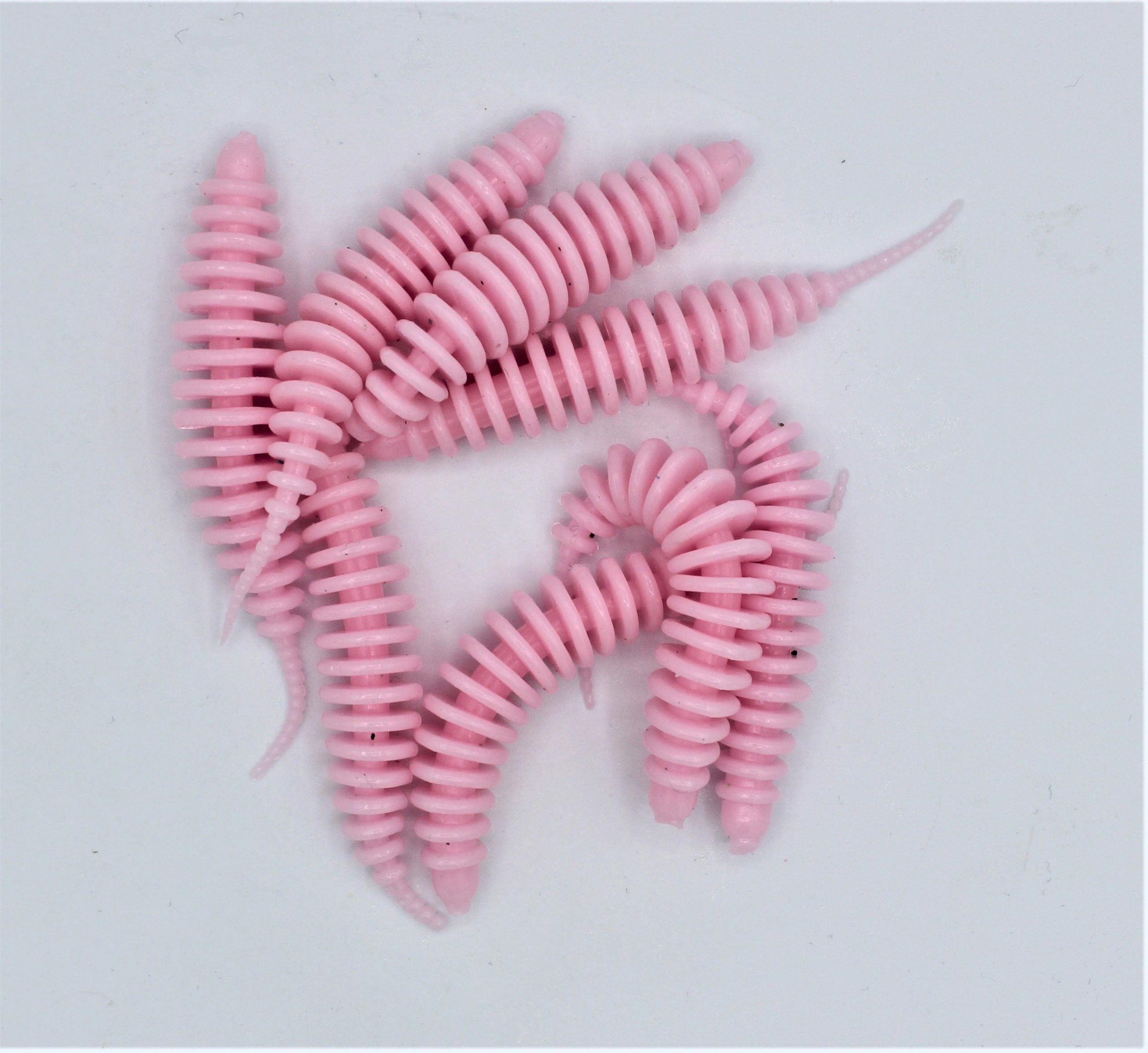 ProBaits Mini Custom Lures Troutworm Mega Soft / Bubblegum- Flavour In 3,8 Cm Länge / Farbe: Bubblegum
