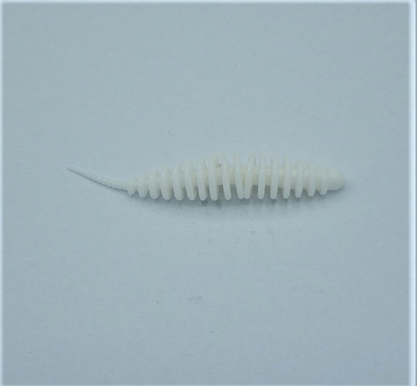 ProBaits Mini Custom Lures Troutworm Mega Soft / Bubblegum- Flavour In 3,8 Cm Länge / Farbe: Weiß