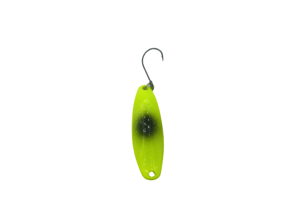Paladin Trout Spoon Poseidon | Forellenblinker In 3,8 Gr. || Farbe: Gelb-schwarz/ Schwarz