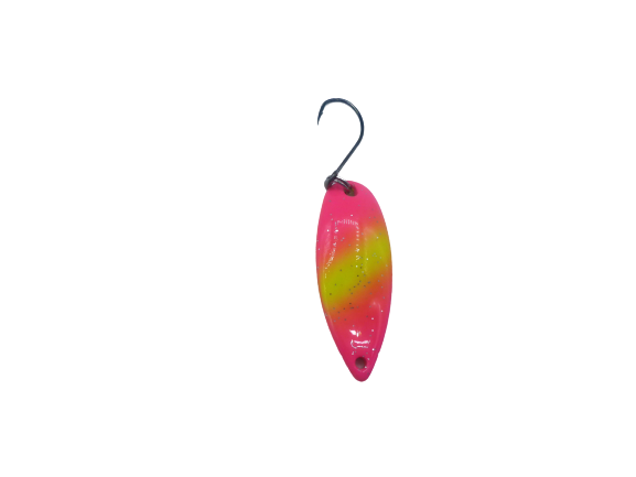 Paladin Trout Spoon Hera | Forellenblinker In 3,7 Gr. || Farbe: Pink-gelb/ Gelb