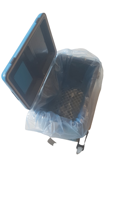 Seitenfaltensäcke Für Ignesti Kühlbox FR36 / Leisure Cooler | 600 X 400 X 600mm, Blau-transparent, 50my