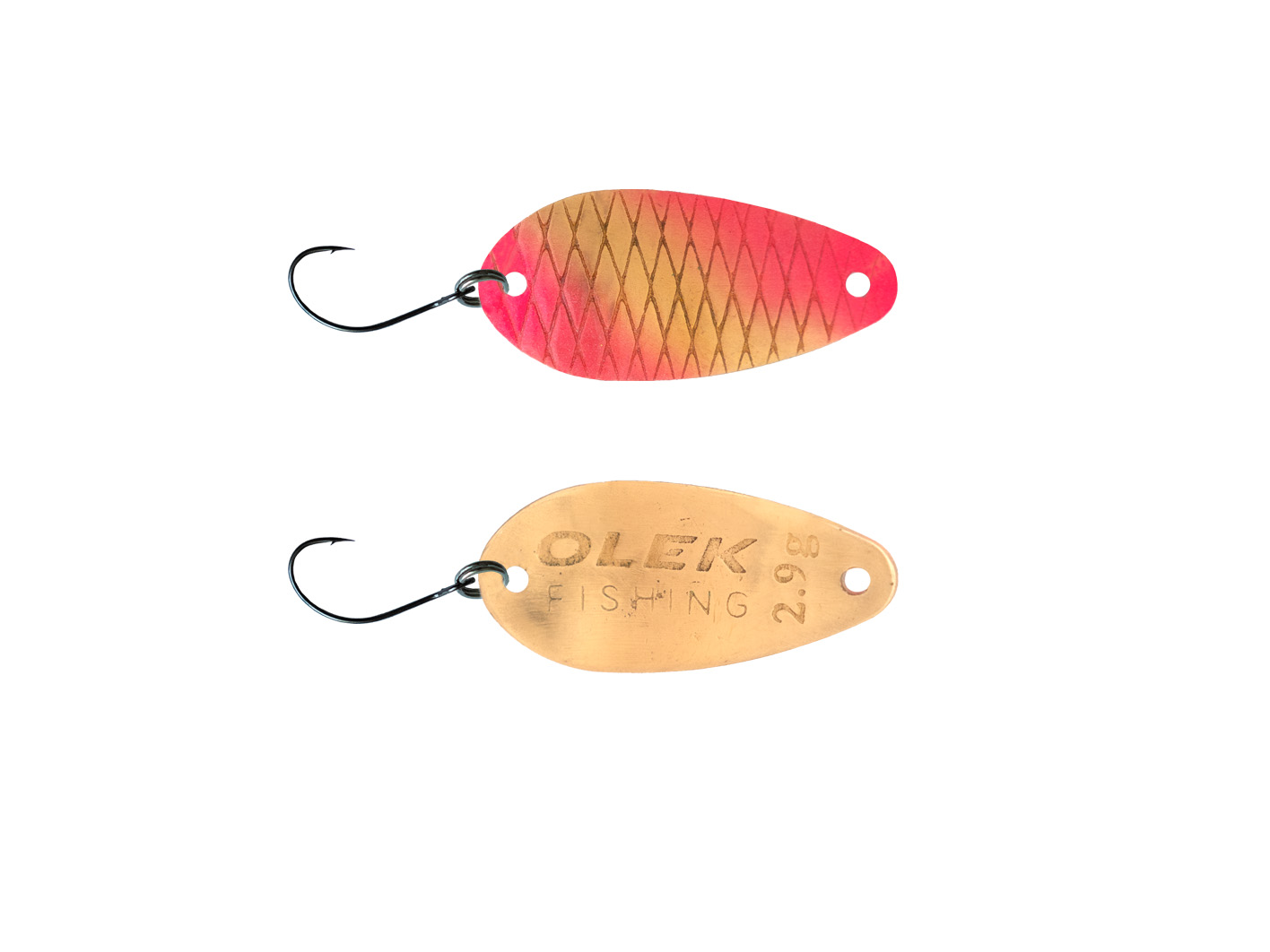 Olek-Fishing Anjeli Spoon Zum Forellenfischen | Gewicht: 2,9 Gr. | Farbe: Pink-Gold Metallic