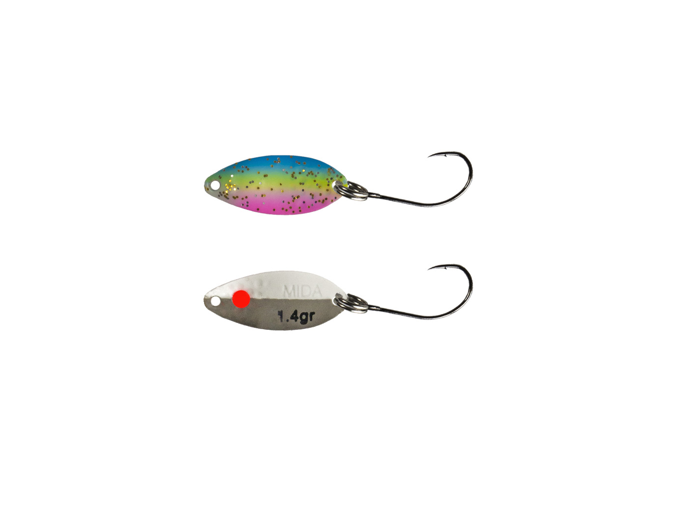 Olek-Fishing MIDA Spoon Zum Forellenfischen | Sonderfarbe | Gewicht: 1,4 Gr. | Farbe: OKS2