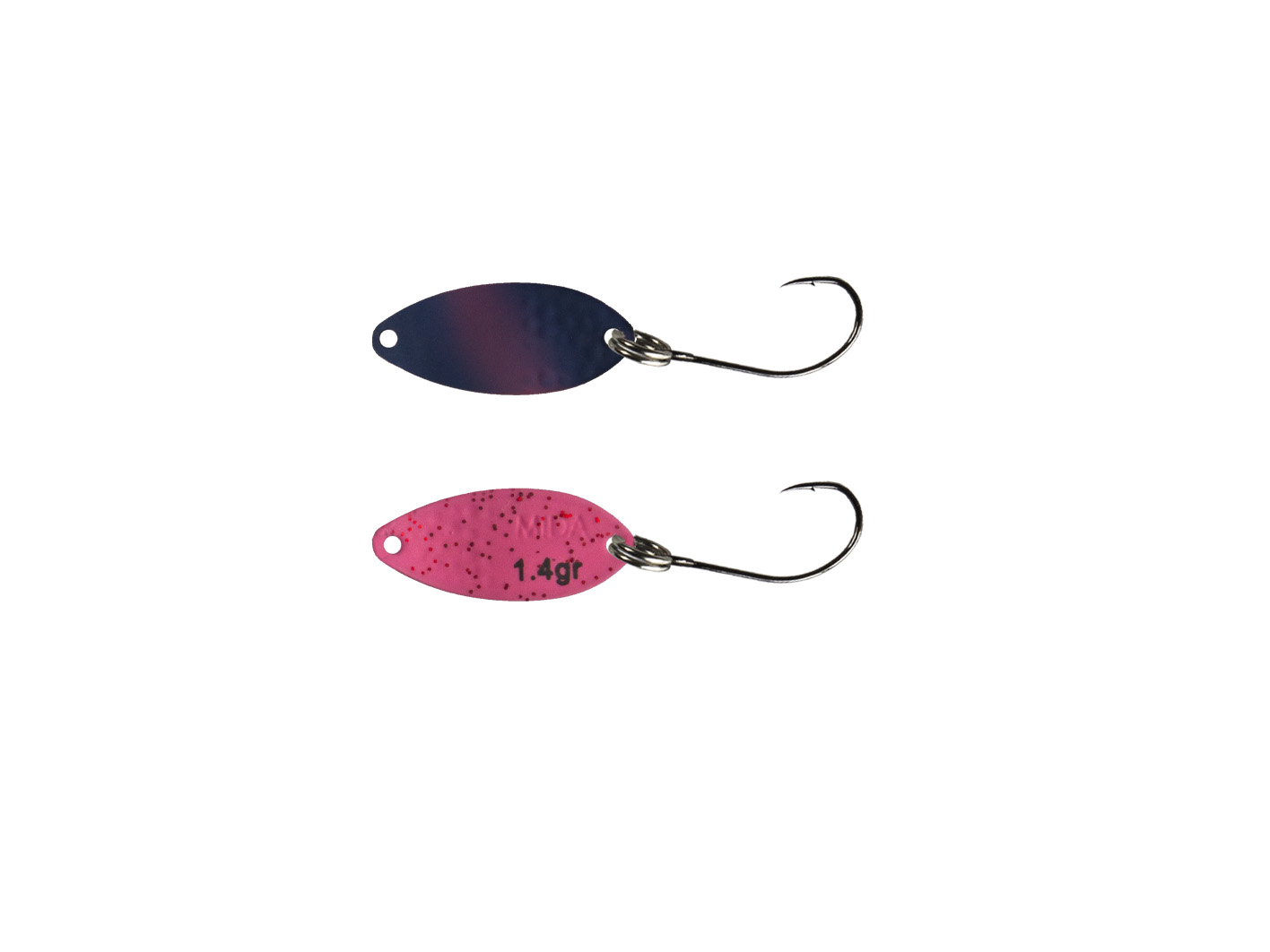 Olek-Fishing MIDA Spoon Zum Forellenfischen | Sonderfarbe | Gewicht: 1,4 Gr. | Farbe: Purple Area Special
