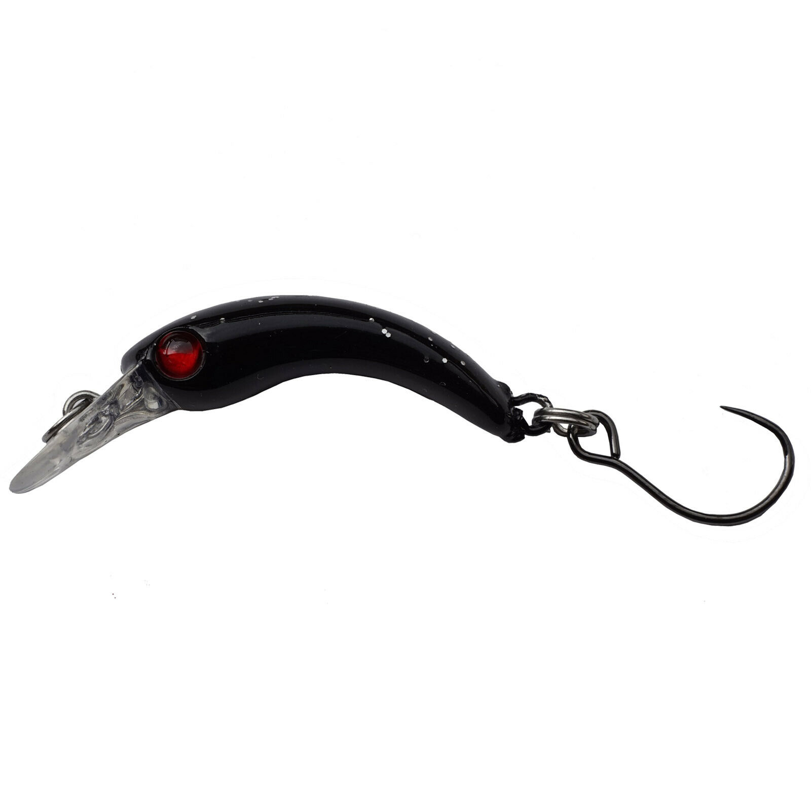 Skorpion Trout Checker Forellenwobbler In 1,8 Gr. | Schwimmend | Länge: 29 Mm | Tauchtiefe: 0,4 M | Farbe: Black