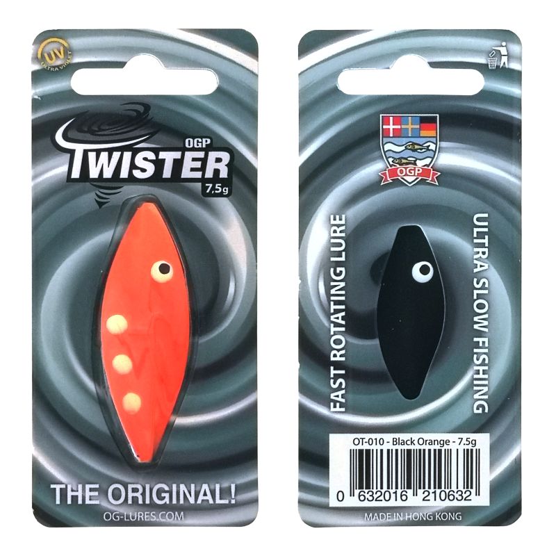 OGP Twister Durchlaufblinker In 7,5 Gr. | – Farbe: Black Orange