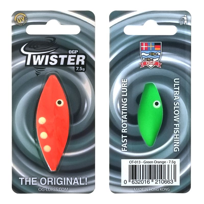 OGP Twister Durchlaufblinker In 7,5 Gr. | – Farbe: Green Orange
