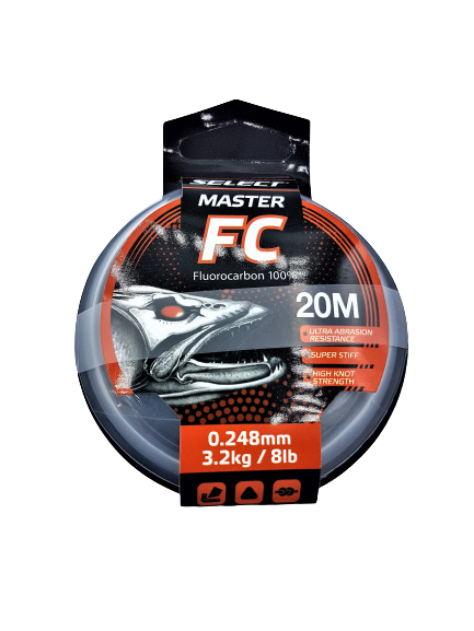 Fluorocarbon Favorite Select Master FC | Vorfach- Schnur | Schnurstärke: 0,248 Mm | Tragkraft: 3,2 Kg / 8lb | 20m