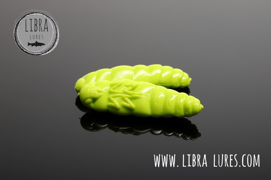 Libra Lures Largo 35mm | Forellenköder Supersoft | Inhalt: 10 Stück | Aroma: Krill | Farbe: 027 / Apple Green