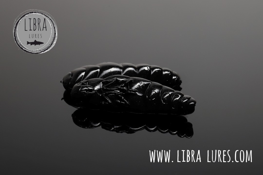 Libra Lures Largo 35mm | Forellenköder Supersoft | Inhalt: 10 Stück | Aroma: Krill | Farbe: 040 / Black