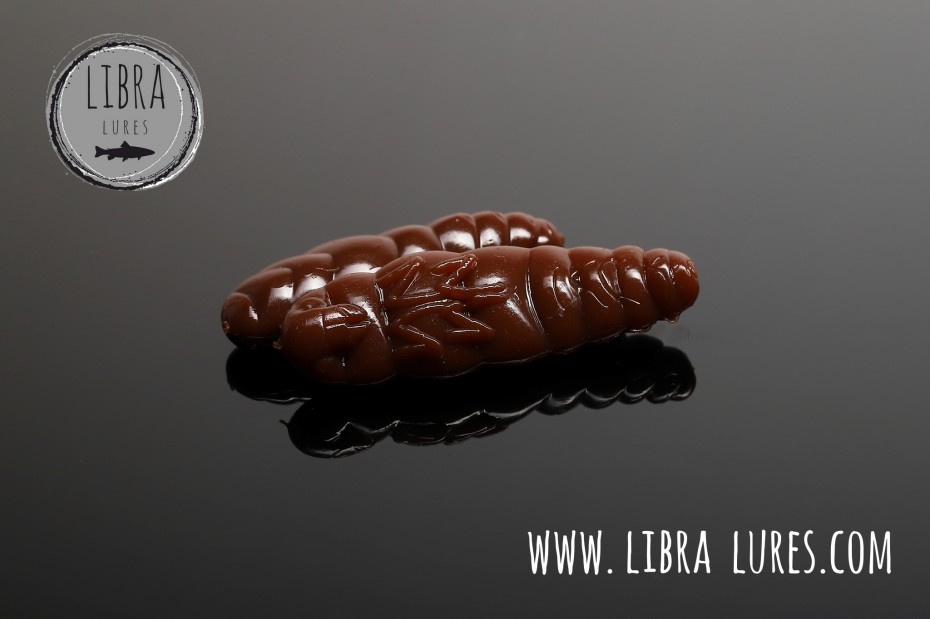 Libra Lures Largo 35mm | Forellenköder Supersoft | Inhalt: 10 Stück | Aroma: Krill | Farbe: 038 / Brown