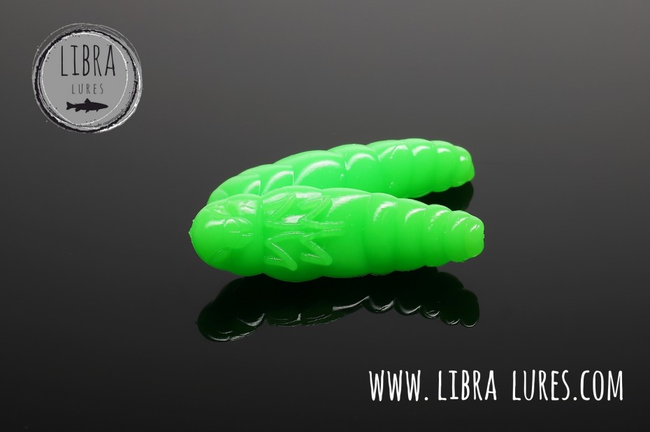 Libra Lures Largo 35mm | Forellenköder Supersoft | Inhalt: 10 Stück | Aroma: Krill | Farbe: 026 / Hot Apple Green
