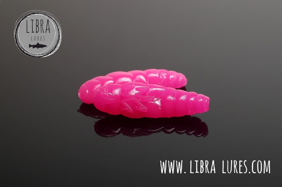 Libra Lures Largo 35mm | Forellenköder Supersoft | Inhalt: 10 Stück | Aroma: Krill | Farbe: 019 / Hot Pink