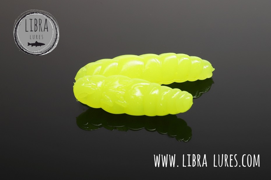 Libra Lures Largo 35mm | Forellenköder Supersoft | Inhalt: 10 Stück | Aroma: Krill | Farbe: 006 / Hot Yellow