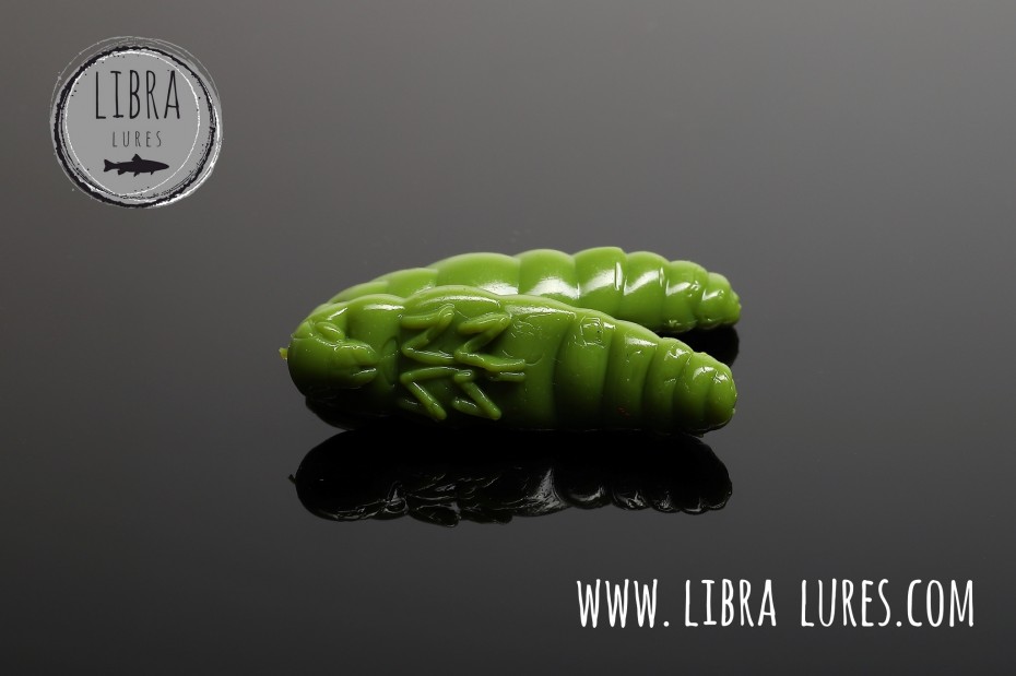 Libra Lures Largo 35mm | Forellenköder Supersoft | Inhalt: 10 Stück | Aroma: Krill | Farbe: 031 / Olive