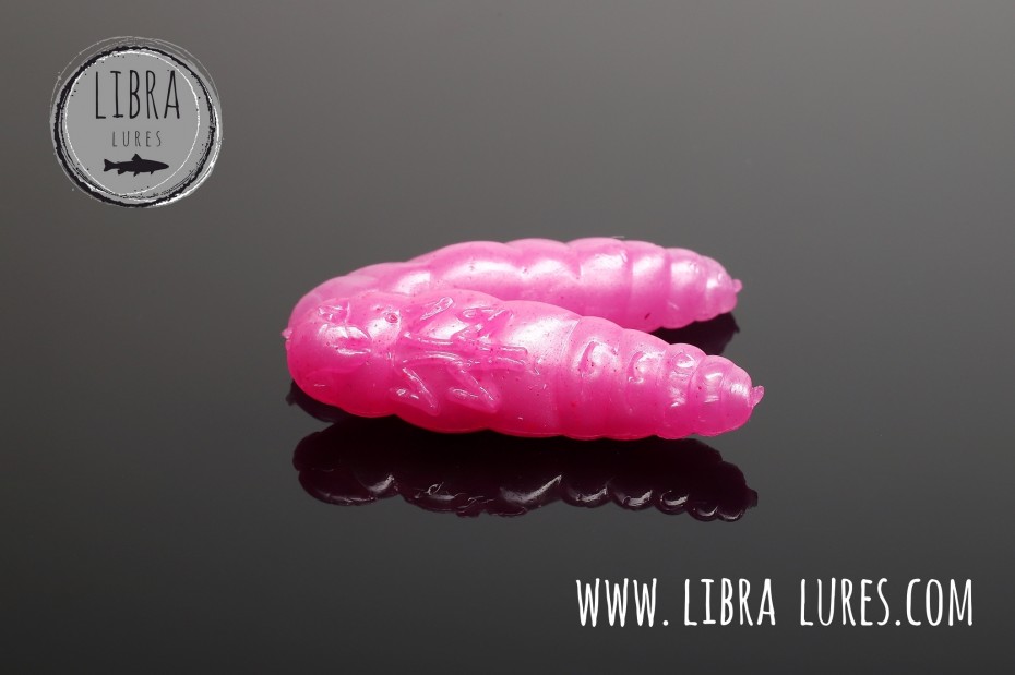 Libra Lures Largo 35mm | Forellenköder Supersoft | Inhalt: 10 Stück | Aroma: Krill | Farbe: 018 / Pink Pearl