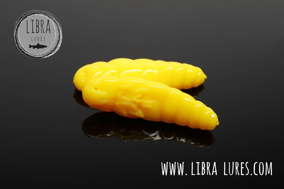 Libra Lures Largo 35mm | Forellenköder Supersoft | Inhalt: 10 Stück | Aroma: Krill | Farbe: 007 / Yellow