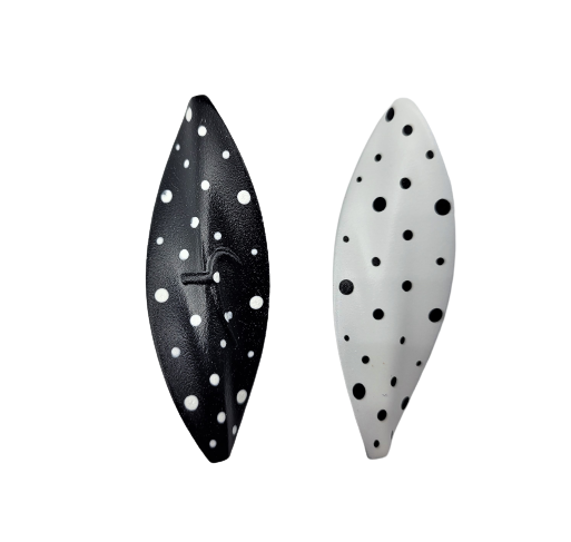 OGLures Twister Sonderedition Pro- Bite- Painted Durchlaufblinker In 7,5 Gr. | Sonderfarbe: Black And White Dot