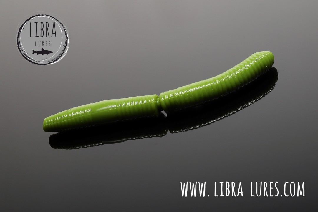 Libra Lures Fatty D`Worm 65mm | Forellenköder Supersoft | Inhalt: 10 Stück | Aroma: Käse | Farbe: 031 / Olive