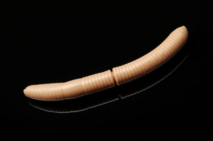 Libra Lures Fatty D`Worm 65mm | Forellenköder Supersoft | Inhalt: 10 Stück | Aroma: Krill | Farbe: 035 / Pellet