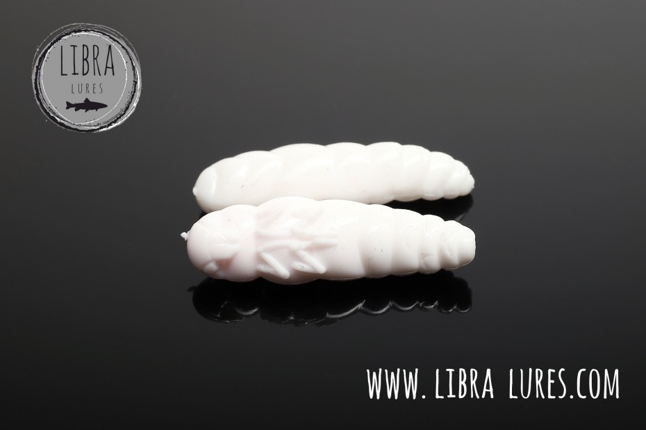 Libra Lures Largo 35mm | Forellenköder Supersoft | Inhalt: 10 Stück | Aroma: Krill | Farbe: 001 / White