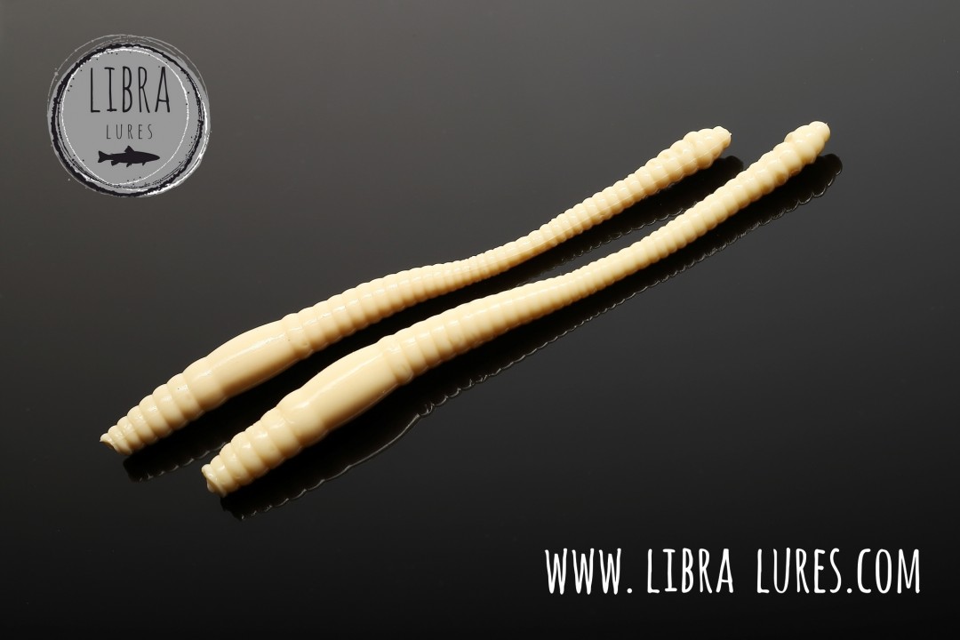 Libra Lures Dying Worm 70mm | Forellenköder Supersoft | Inhalt: 15 Stück | Aroma: Krill | Farbe: 005 / Cheese