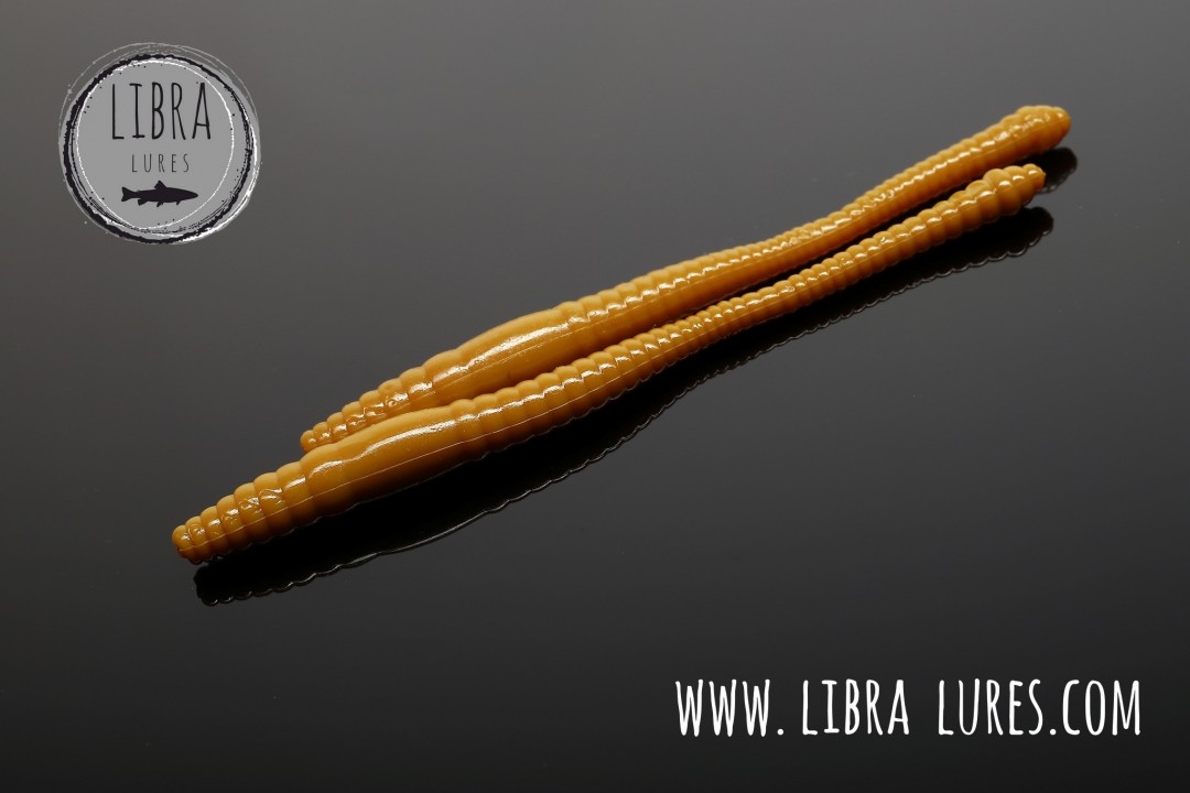 Libra Lures Dying Worm 70mm | Forellenköder Supersoft | Inhalt: 15 Stück | Aroma: Krill | Farbe: 036 / Coffee Milk