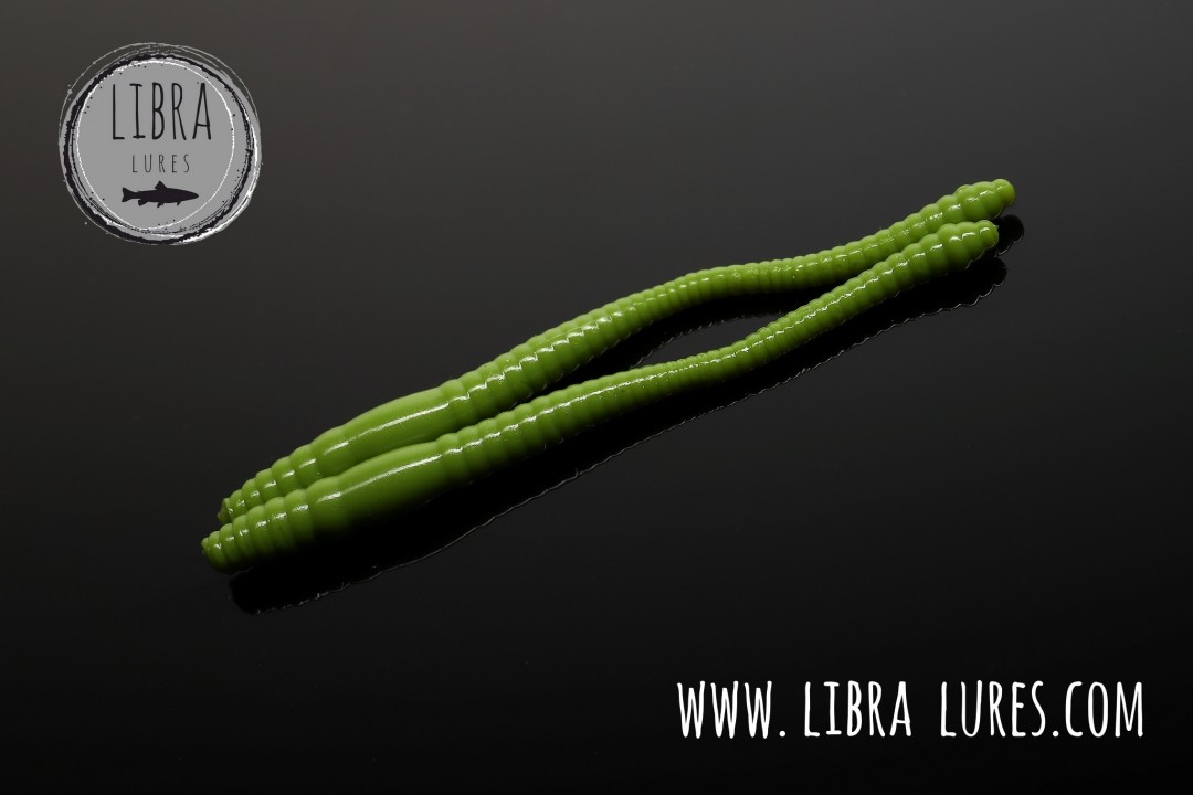 Libra Lures Dying Worm 70mm | Forellenköder Supersoft | Inhalt: 15 Stück | Aroma: Krill | Farbe: 031 / Olive