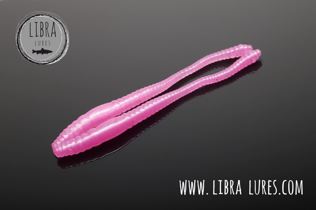 Libra Lures Dying Worm 70mm | Forellenköder Supersoft | Inhalt: 15 Stück | Aroma: Krill | Farbe: 018 / Pink Pearl