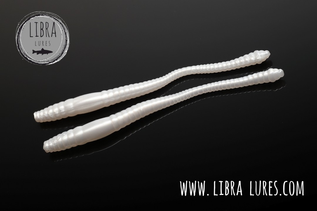 Libra Lures Dying Worm 70mm | Forellenköder Supersoft | Inhalt: 15 Stück | Aroma: Krill | Farbe: 004 / Silver Pearl