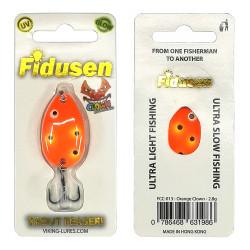 Fidusen Clown Custom Painted – Limitierte Sonder-Edition “CLOWN”- Miniblinker Aus Dänemark In 2,8 Gr. Farbe: Orange Clown